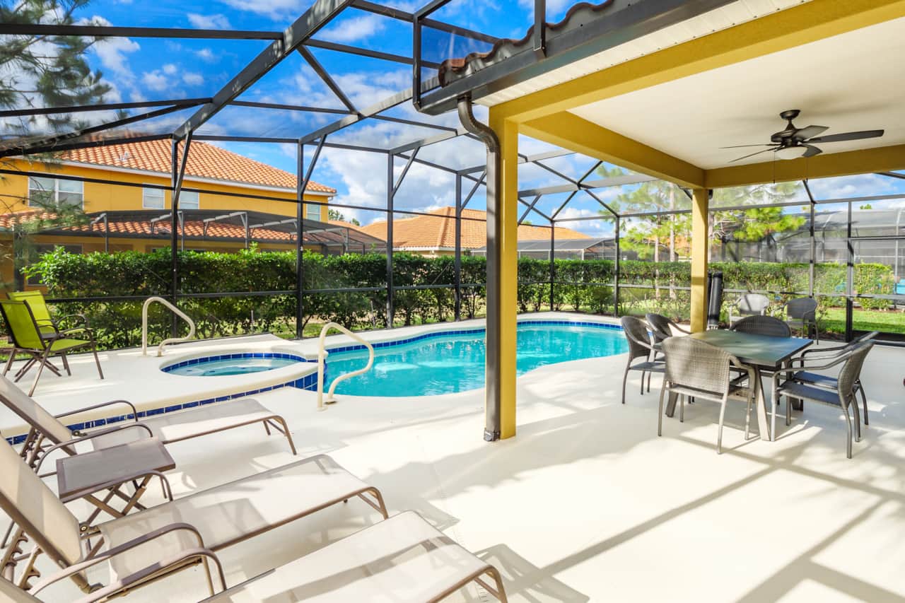 Plenty of outdoor chairs and loungers for relaxing