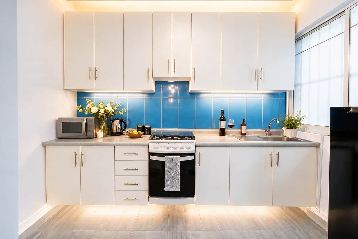 Fully outfitted kitchen