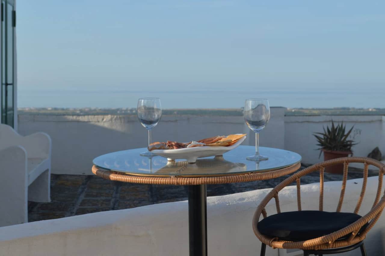 terrace with see view