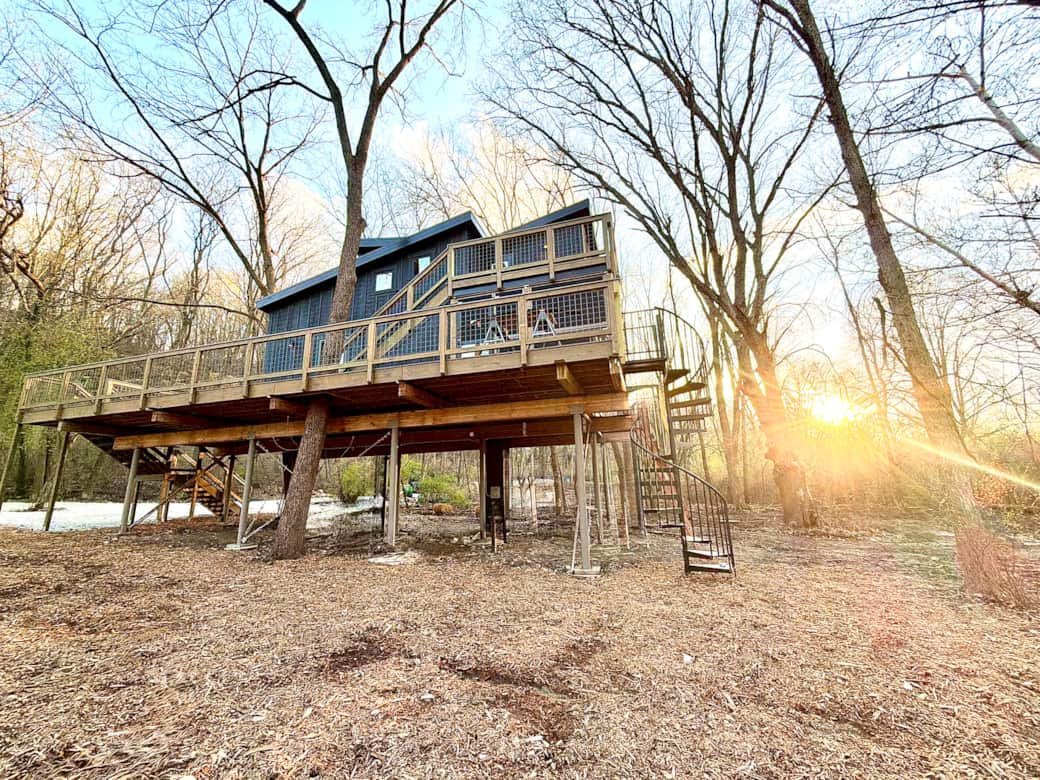 Treehouse 4 as sun sets