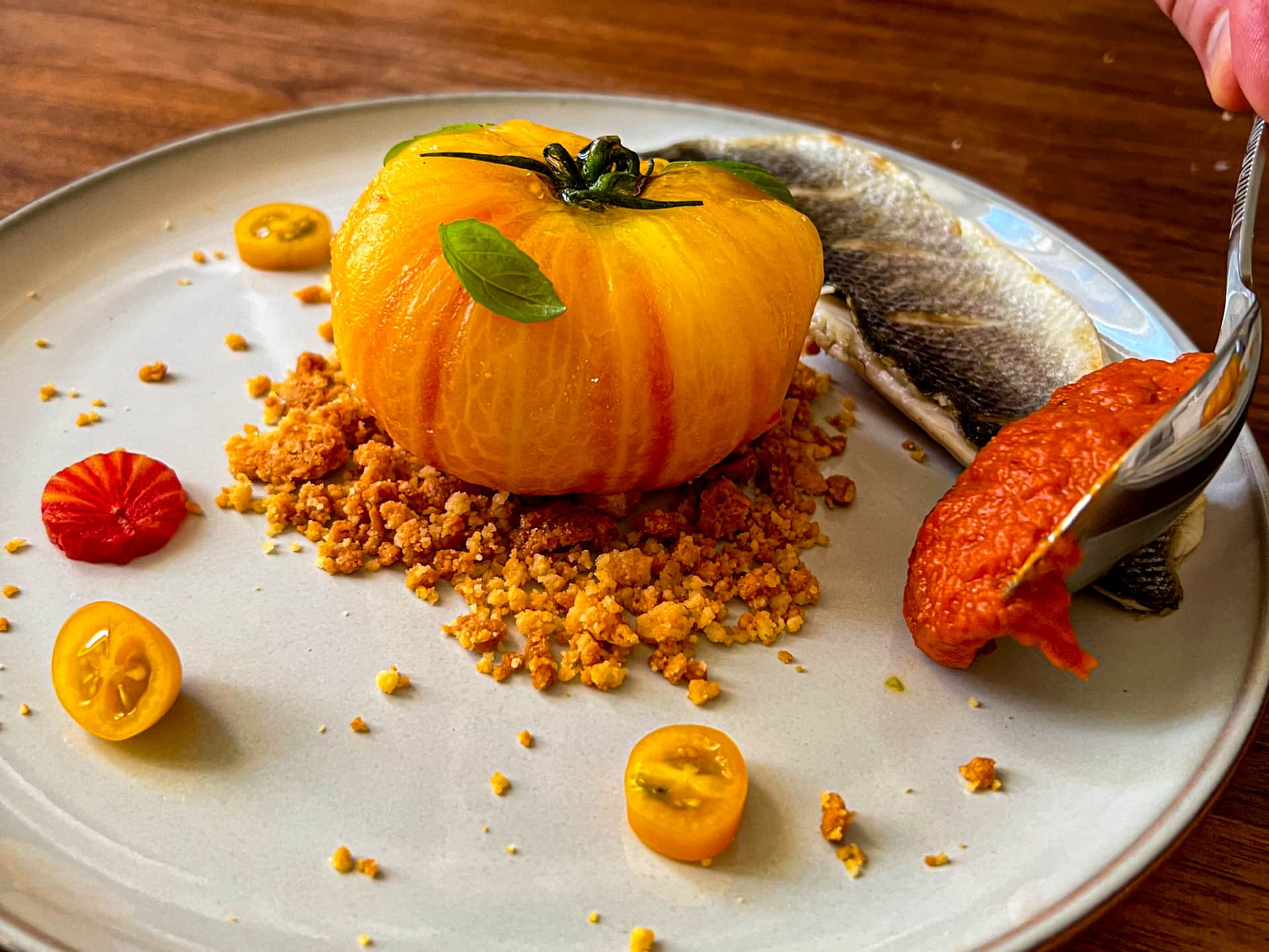 Tomate farcie à la table d'hôtes Stay & Cook
