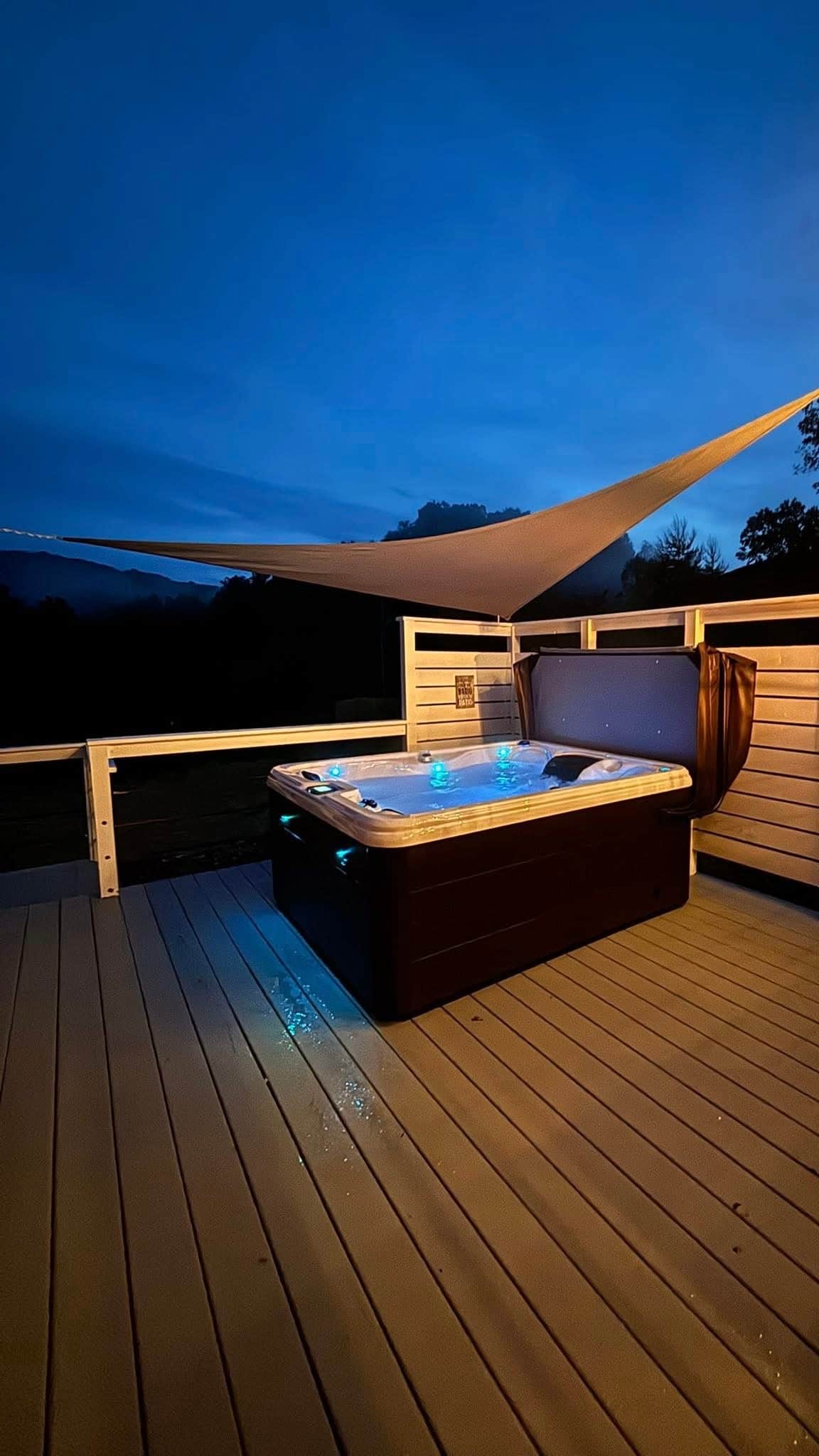 Private Hot tub with a beautiful view