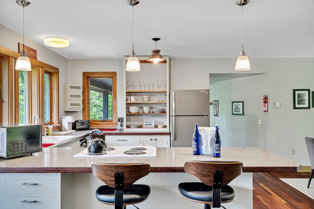 Modern Kitchen with Nespresso coffee maker, Nespresso pods Modern Kitchen with Nespresso coffee maker, Nespresso pods