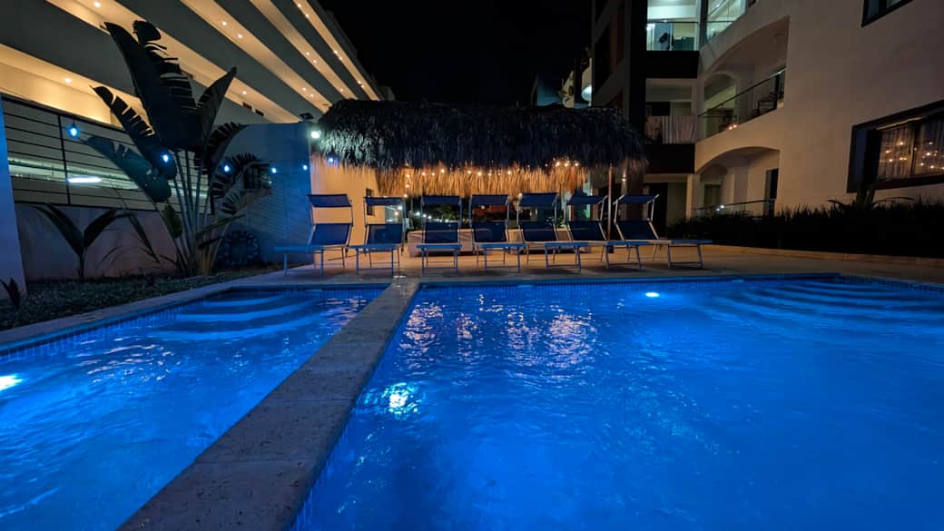 Cana Life Breeze Los Corales Residences Night Pool 