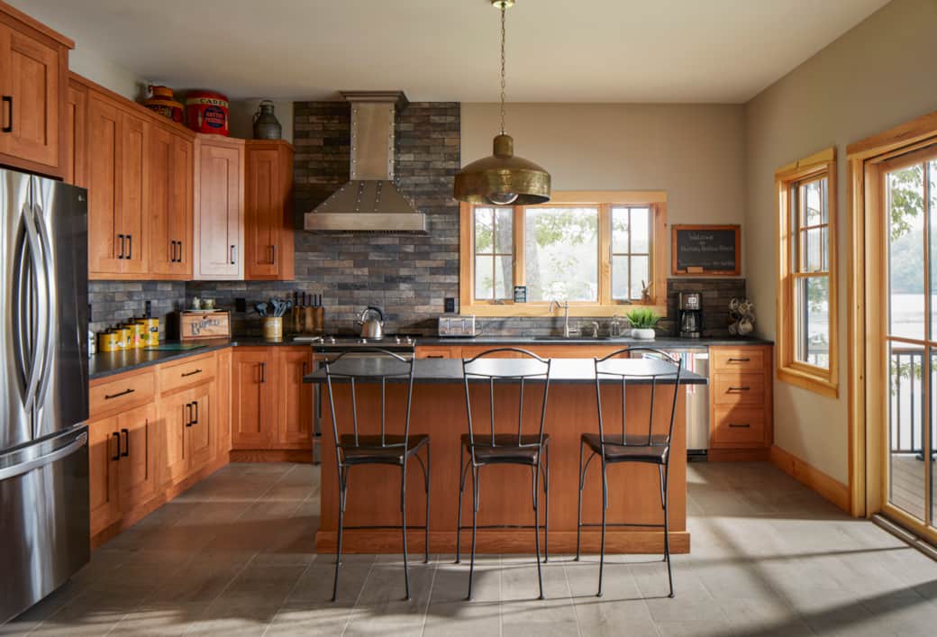 Bright Open Kitchen with Access to Lower Deck