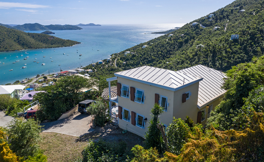Back view of the house - you can enter from the front sliding doors or the back