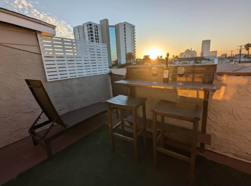 Private rooftop patio