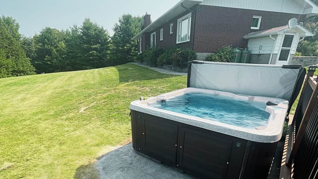 Our new hot tub is ready for you to enjoy!