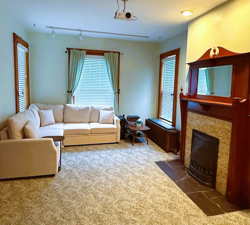 Living room with projector