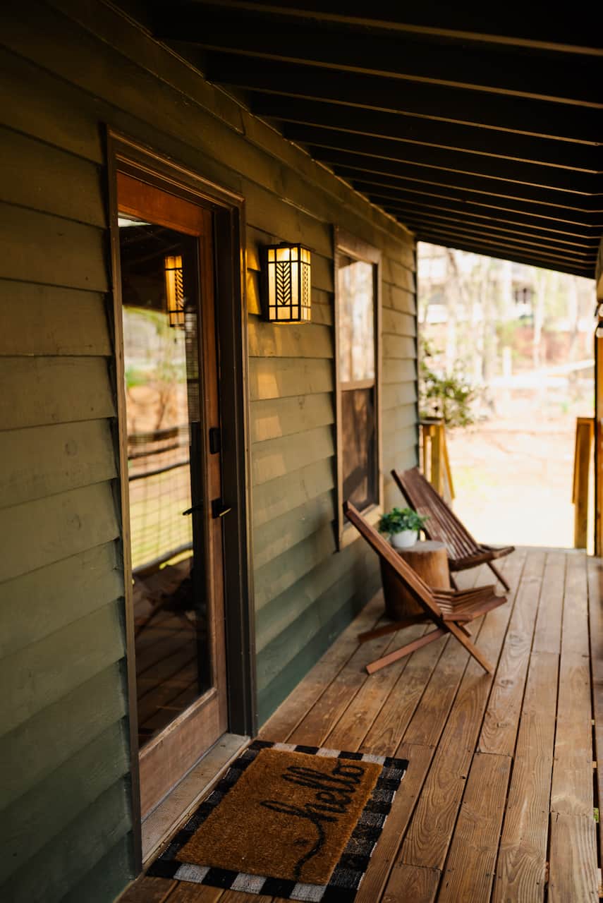 Front porch is perfect for early mornings (the sunrise glow makes a perfect landing here).