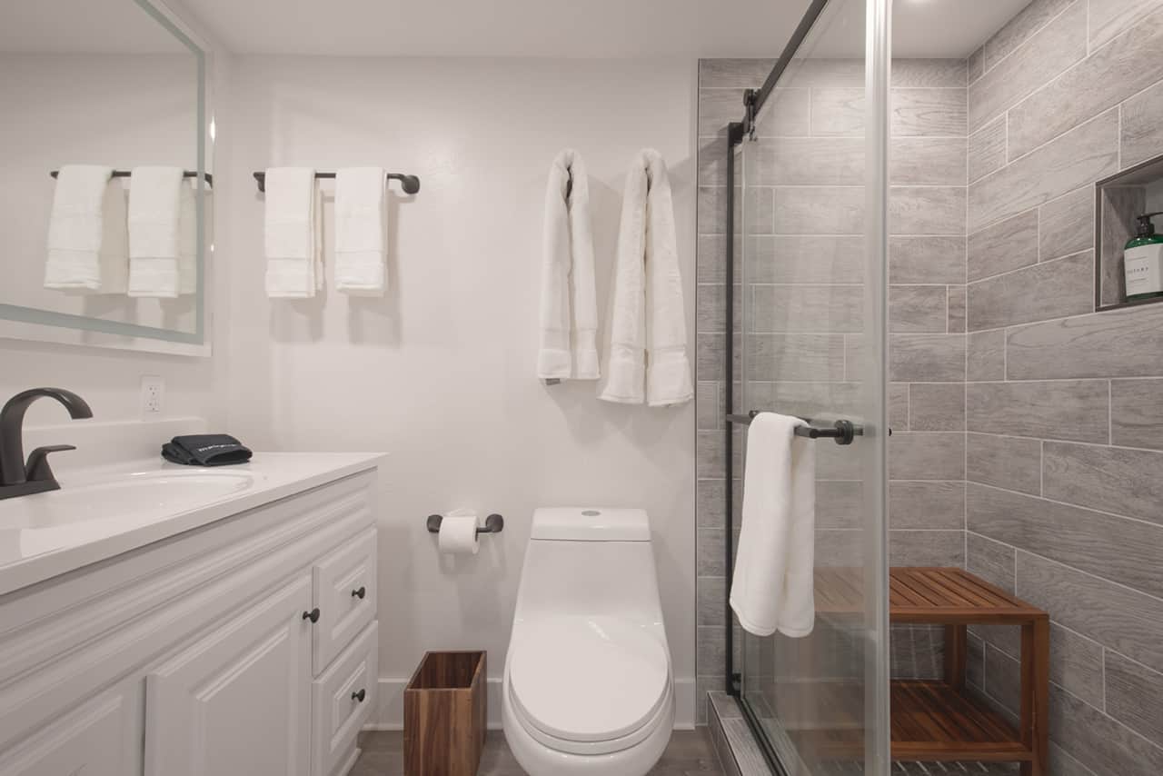 Full bath with walk-in shower