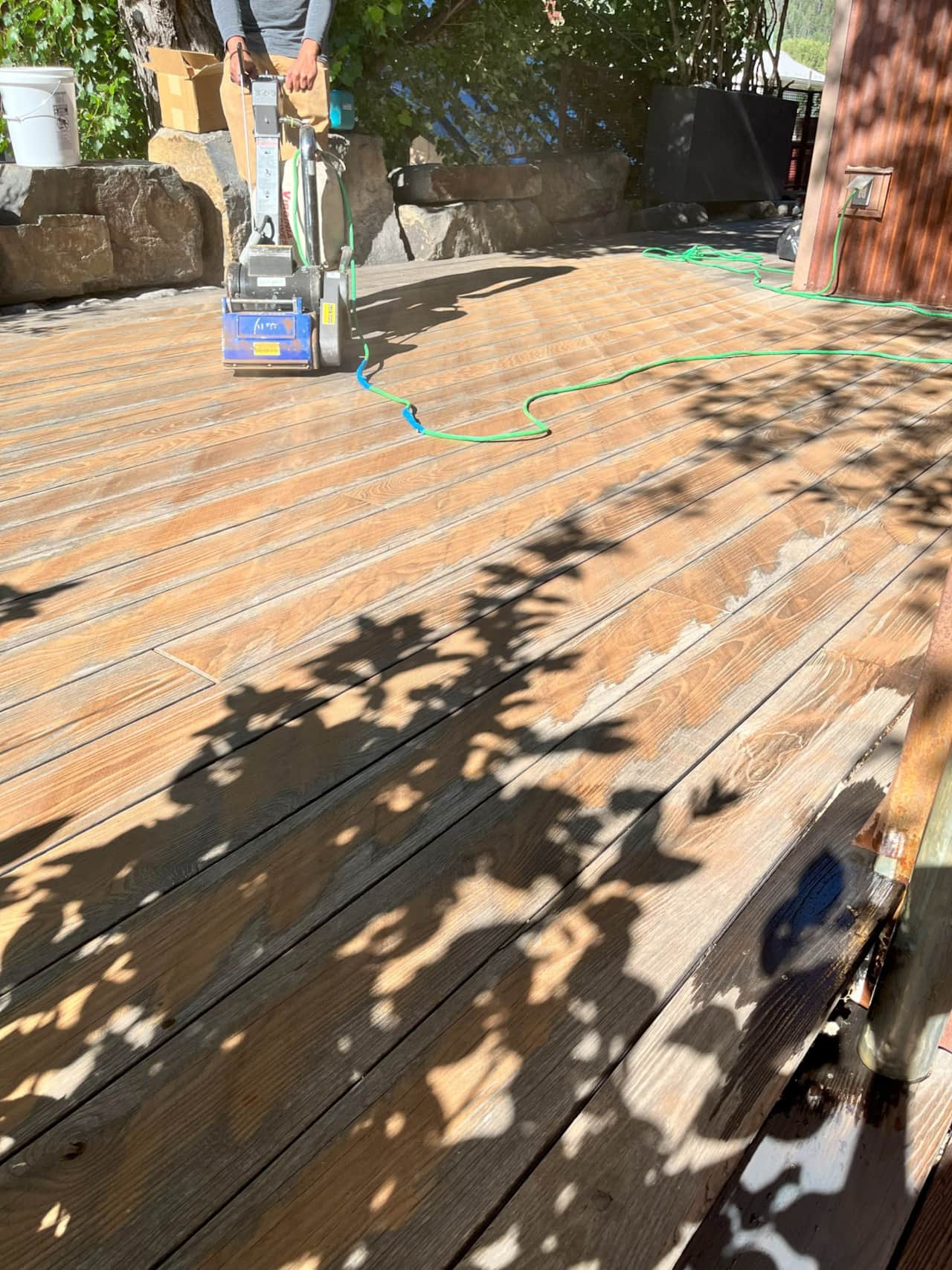 Deck refinish - step1 - private home in downtown Telluride