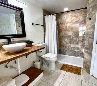 Private master bathroom with walk-in shower Private master bathroom with walk-in shower