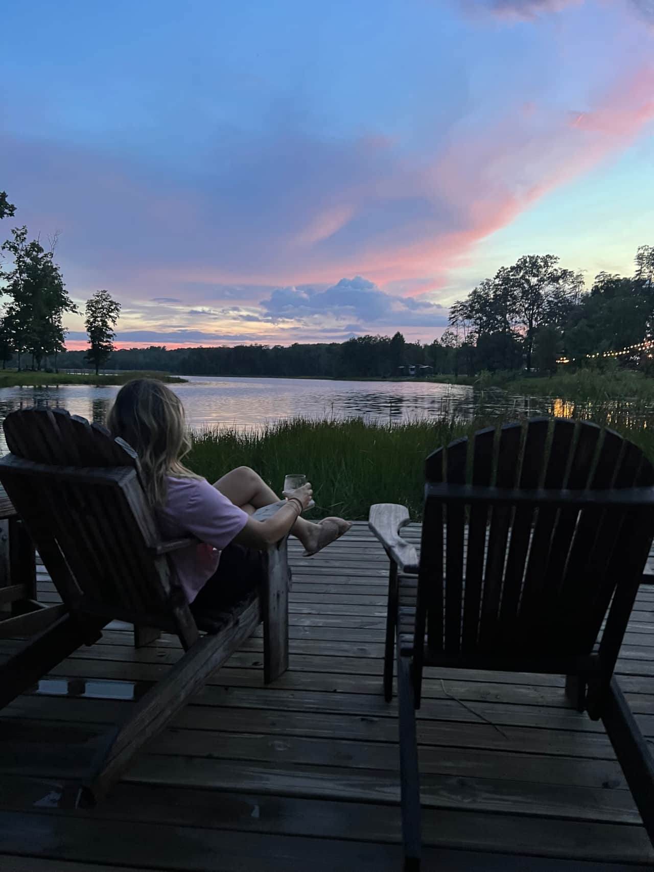 Sunsets over the water 