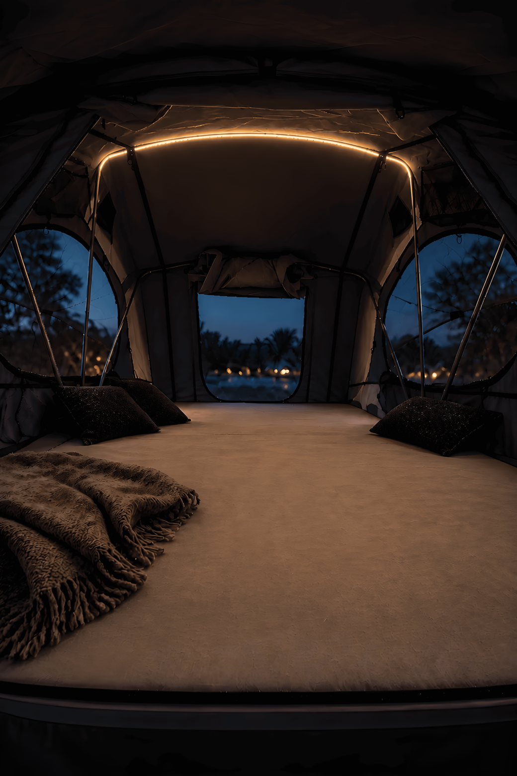 Profitez d'un espace de couchage spacieux et confortable avec une vue panoramique de la Réunion Profitez d'un espace de couchage spacieux et confortable avec une vue panoramique de la Réunion