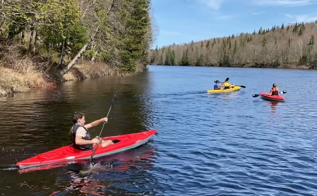 Kayak sur la rivière Batiscan