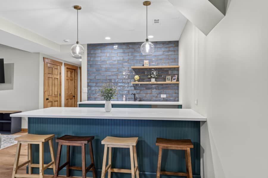 Wet bar with stools