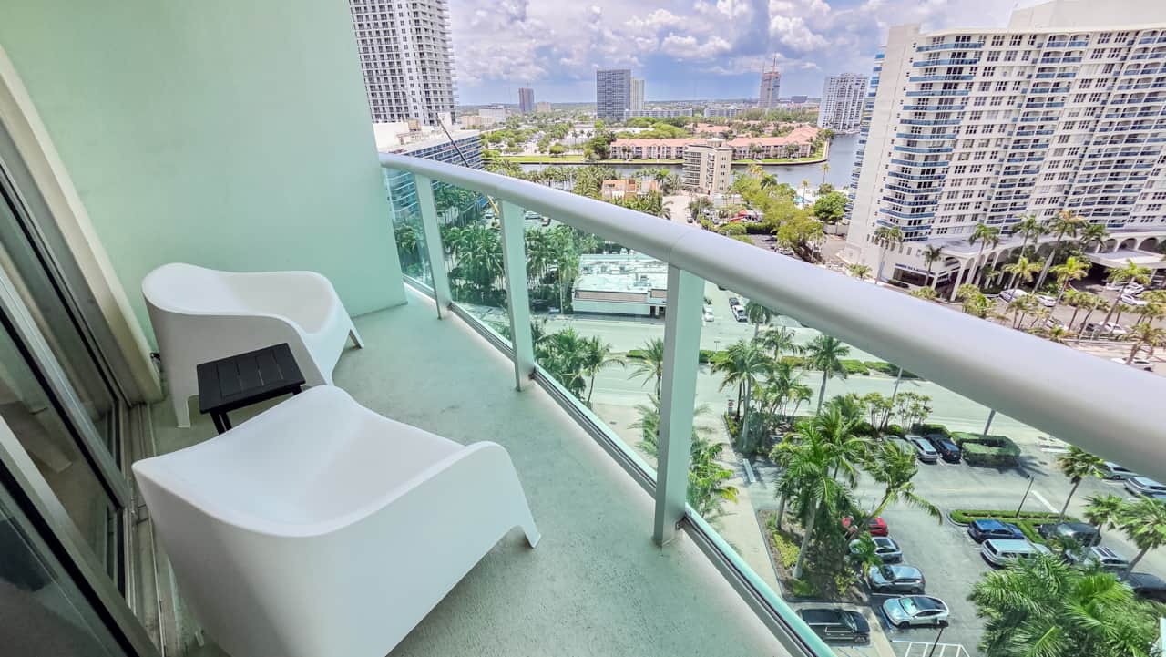 Balcony overlooking the canal