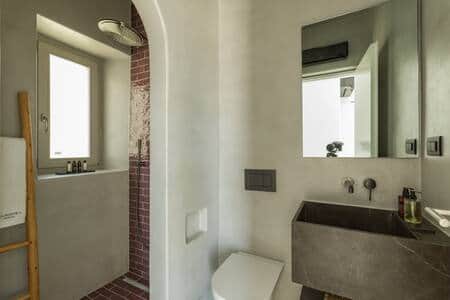 Bathroom with step-in shower