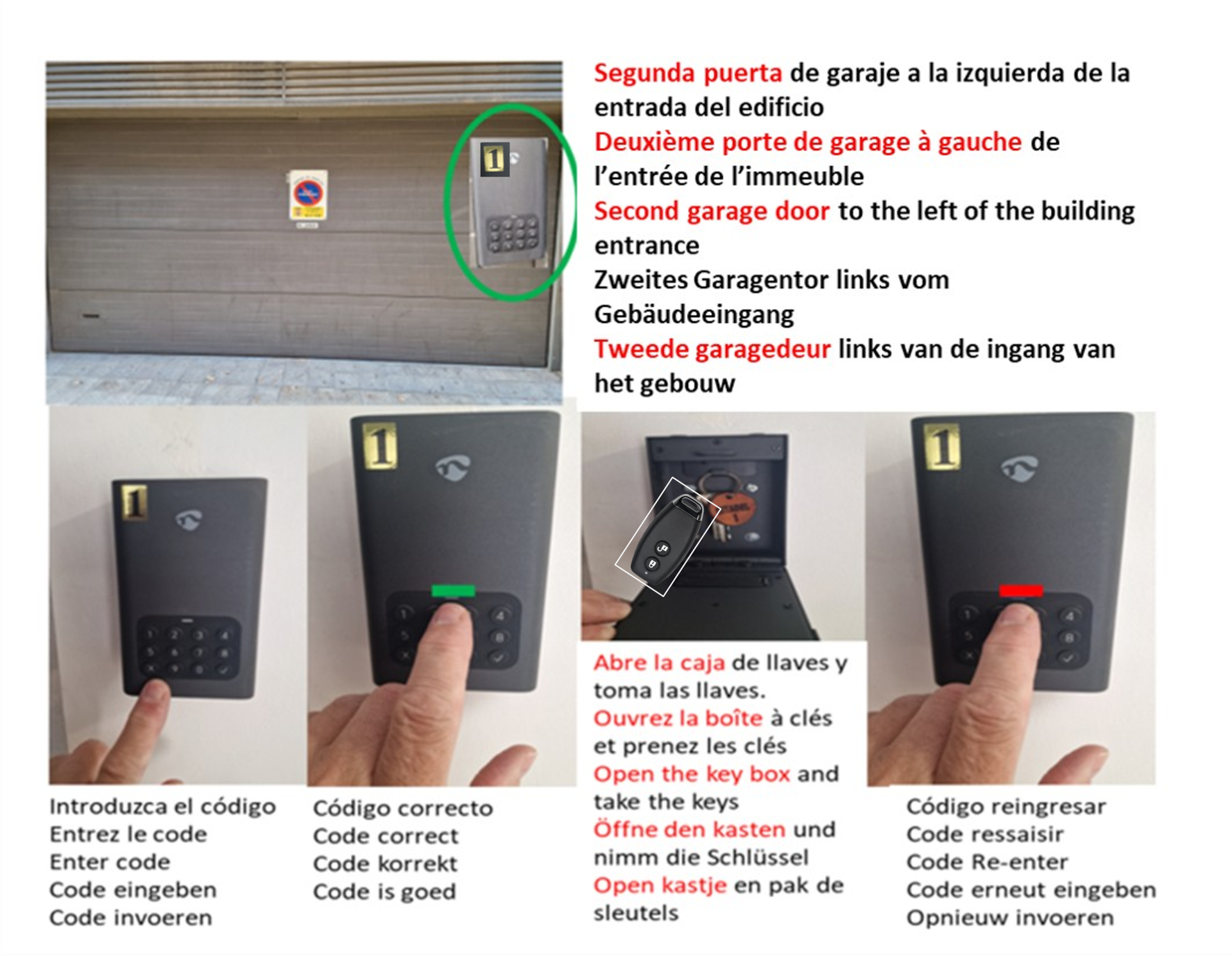 Keybox with building key – Citadel Duplex Apartment Roses