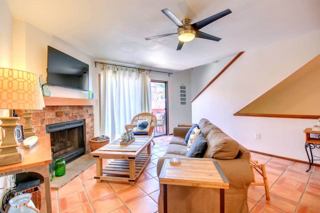 Living Area w/ Fireplace