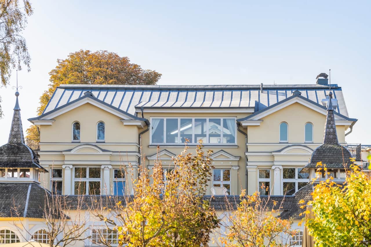 Blick auf die Villa