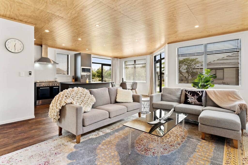 Our airy and open plan living area is perfect for guest interaction