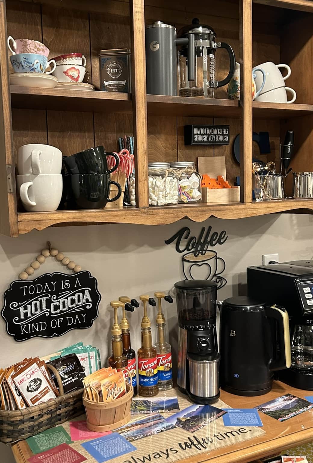 Coffeebar Whether it's regular, decaf, french press, keurig, cappuccino, tea or hot chocolate