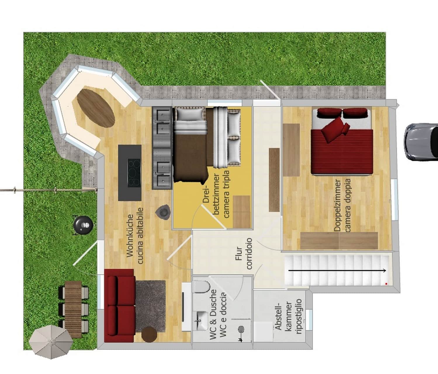 Raumplan Stadtnestl Apartment