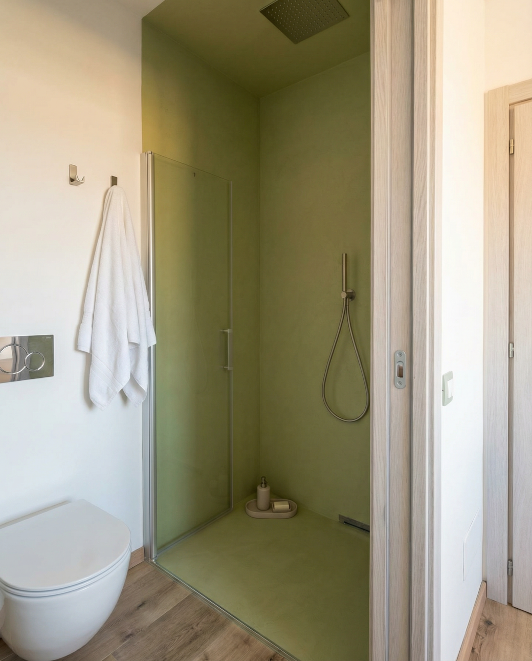 bathroom with rain shower in Casa Mille e Una Stella 2