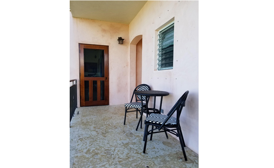 Sitting area outside the bedroom and entrance to the main living area