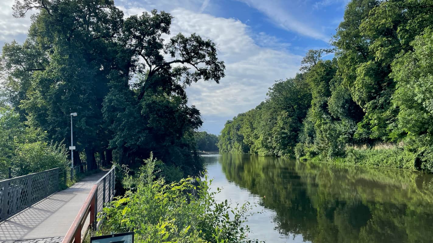 Regnitz in Bamberg nähe Hain Regnitz in Bamberg nähe Hain