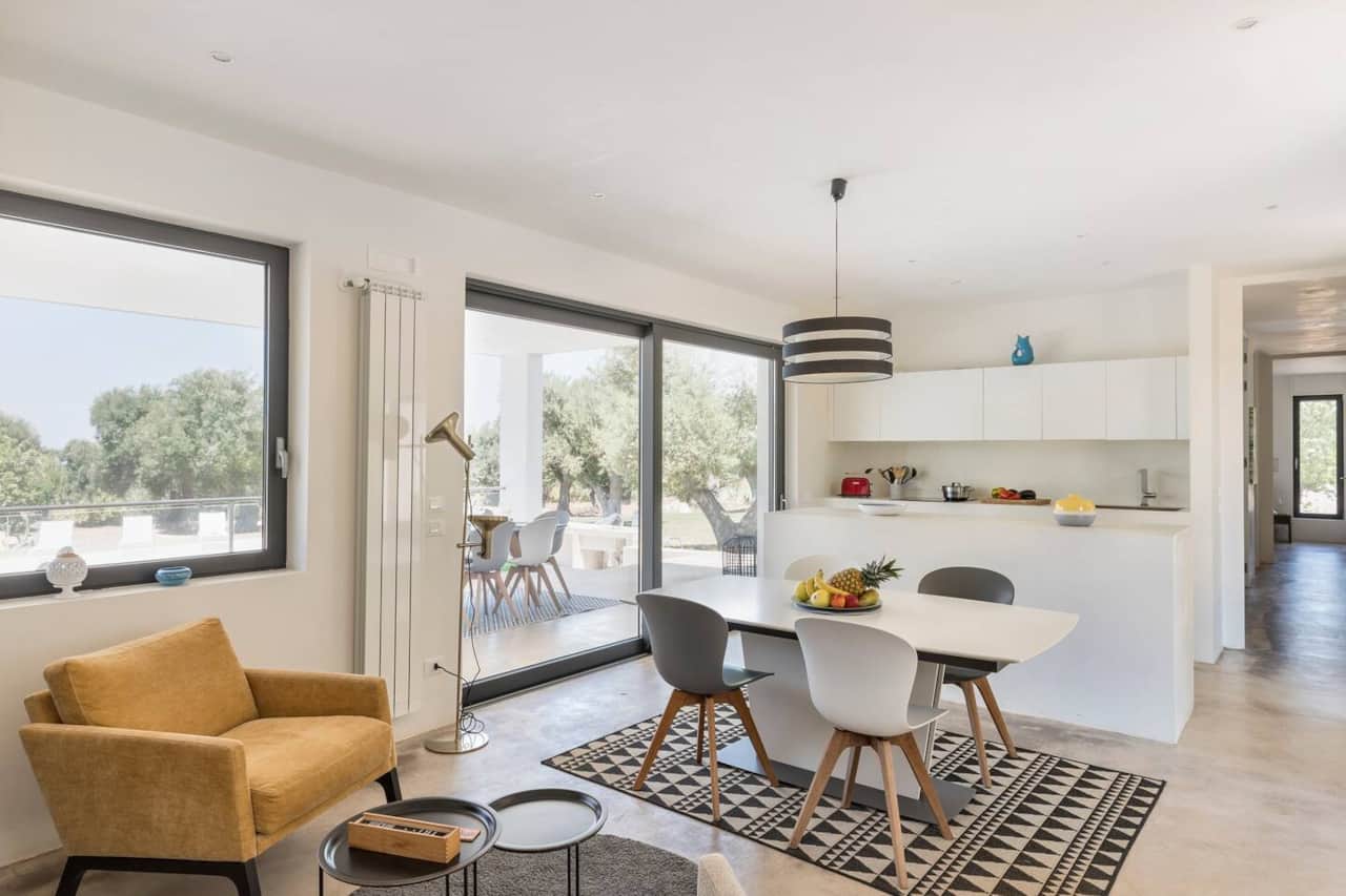 soggiorno/sala da pranzo/cucina a vista