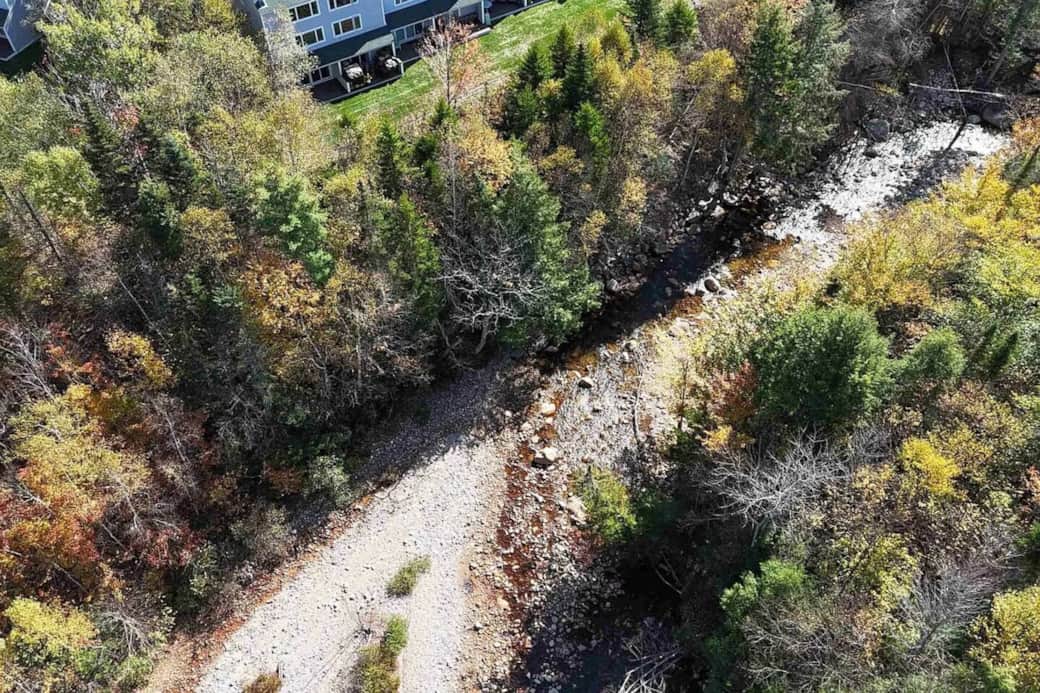 Aerial shot of the Mad River