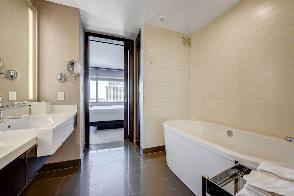 Dual Vanity with Designer Tile and Premium Finishes Dual Vanity with Designer Tile and Premium Finishes