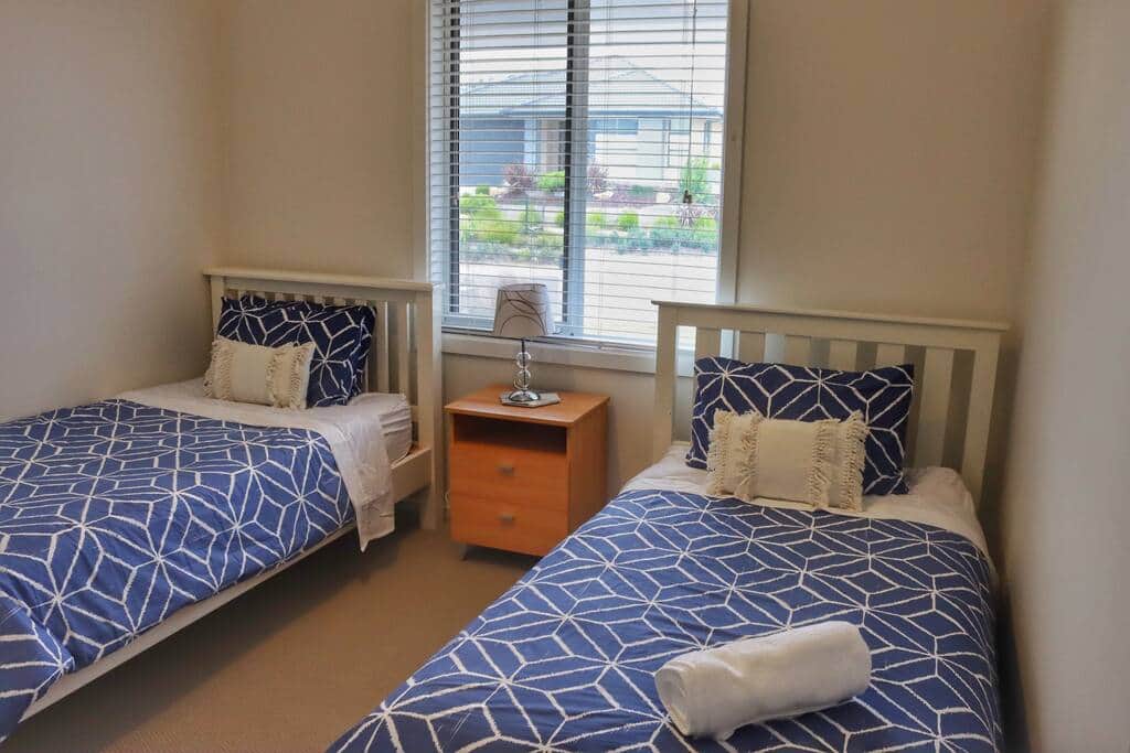 Large King Single Beds with electric blankets and built in robe