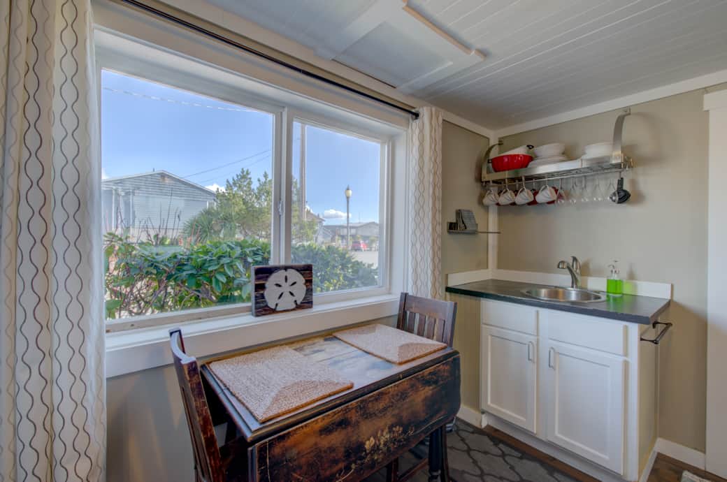 Kitchen table and sink