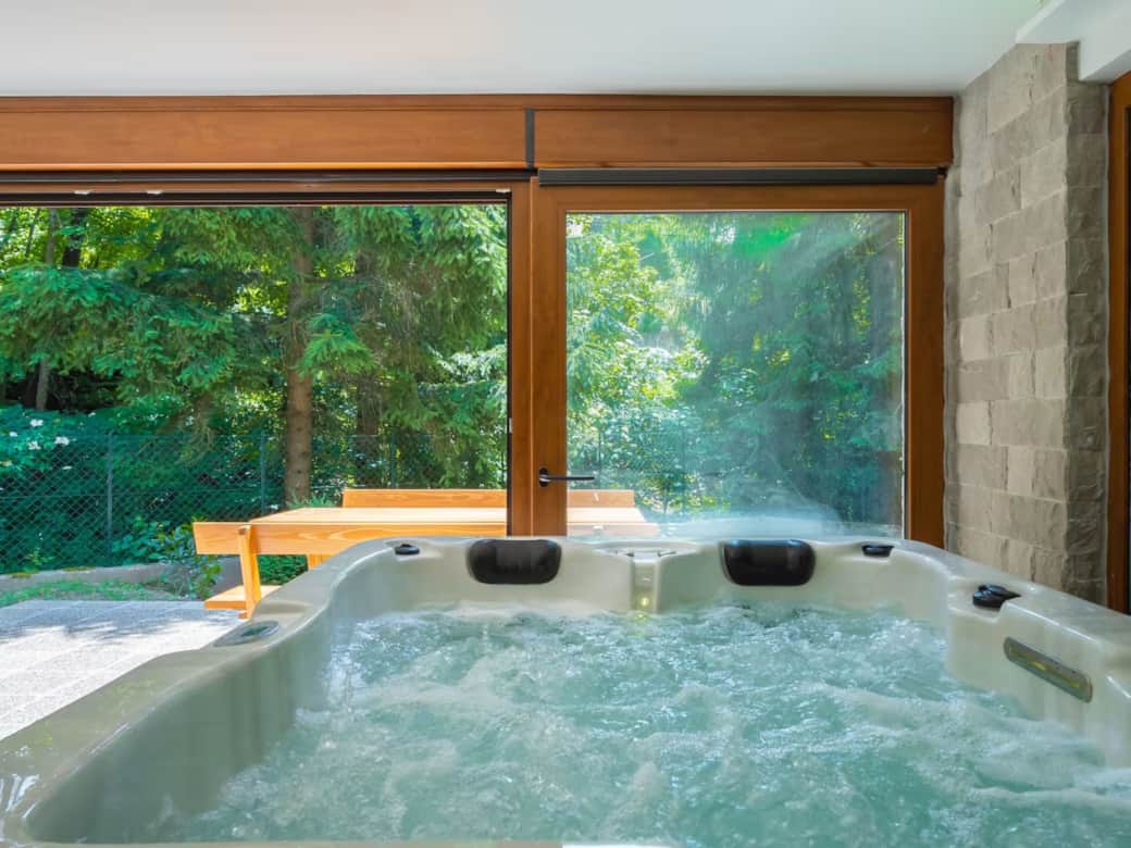 Hot tub area