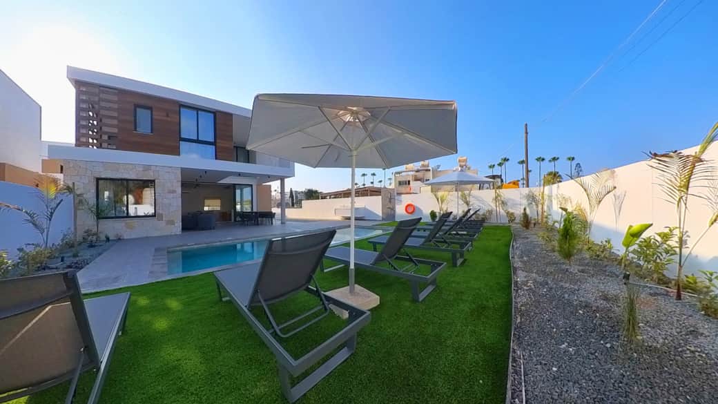 1 NBV Villas Ayia Napa Cyprus In The Sun Holidays Photograph Taken At 7am 6th August 2025