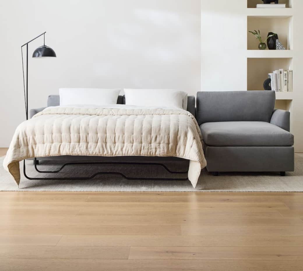 Queen Sleeper Sofa adds additional sleep area (shown in different color) 