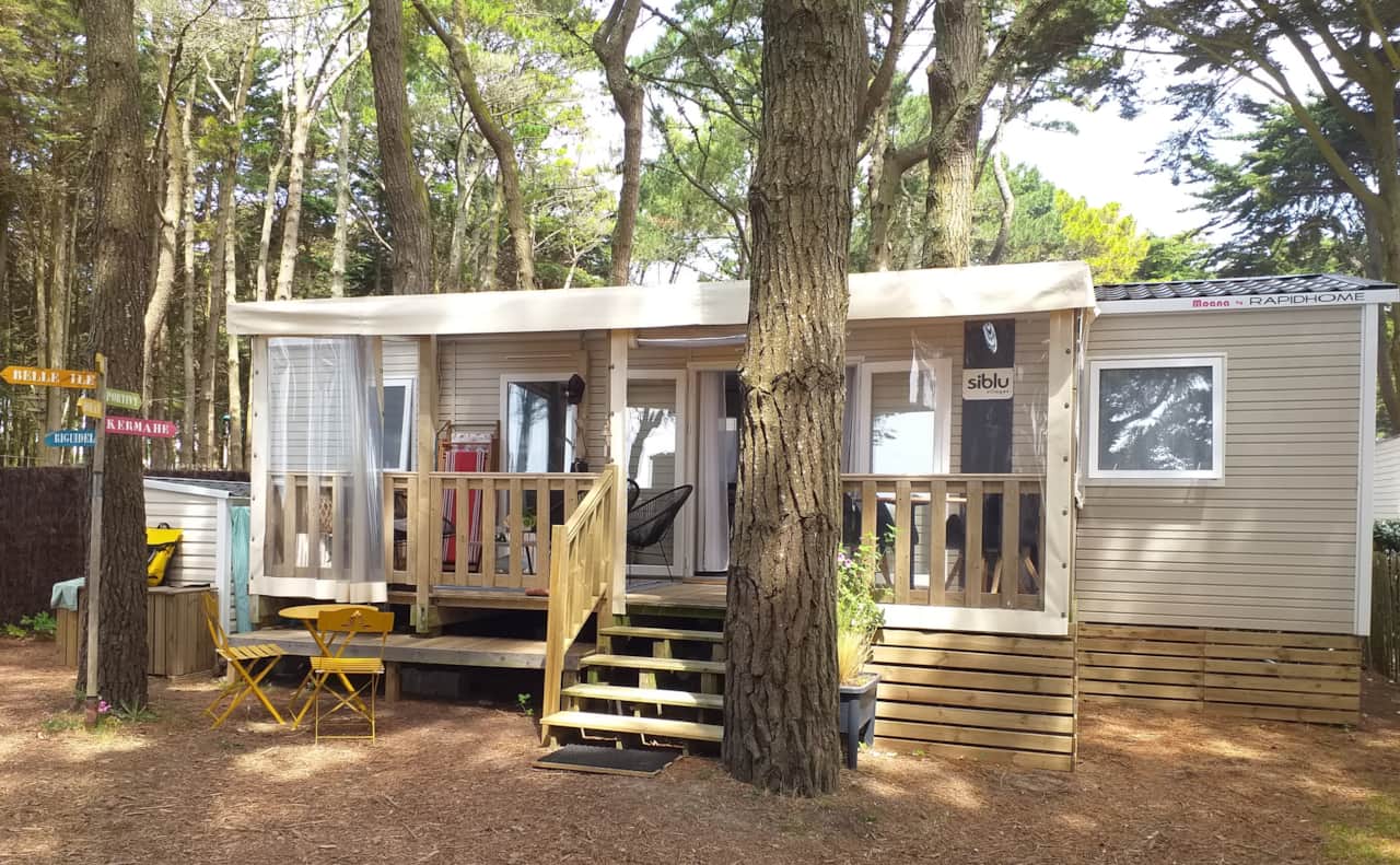 Mobilhome 2 chambres, 1 salle d'eau, vue océan