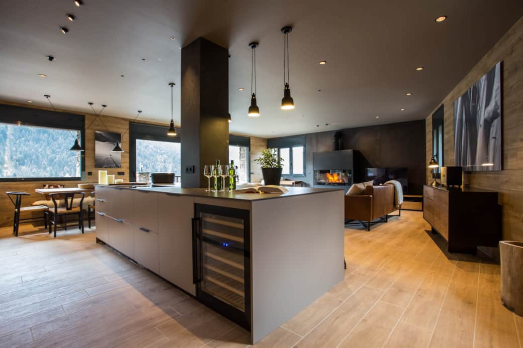 Isla de cocina de la Residencia Alpine