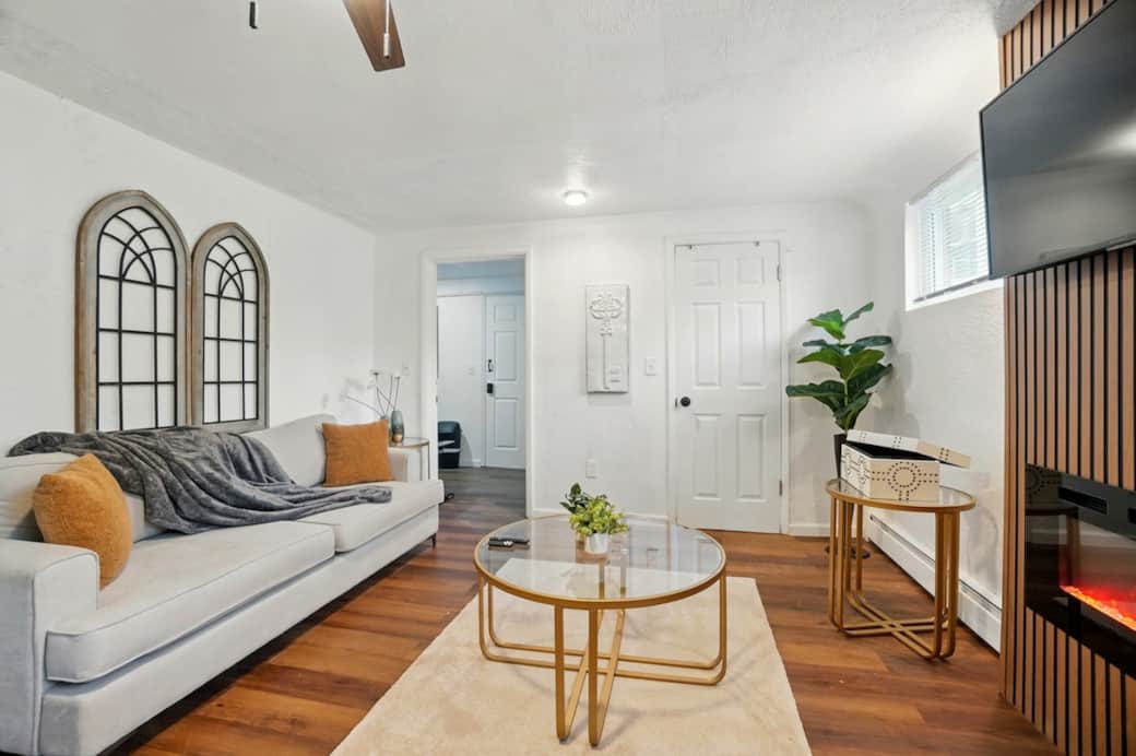 Living Room W/ Indoor Fireplace 