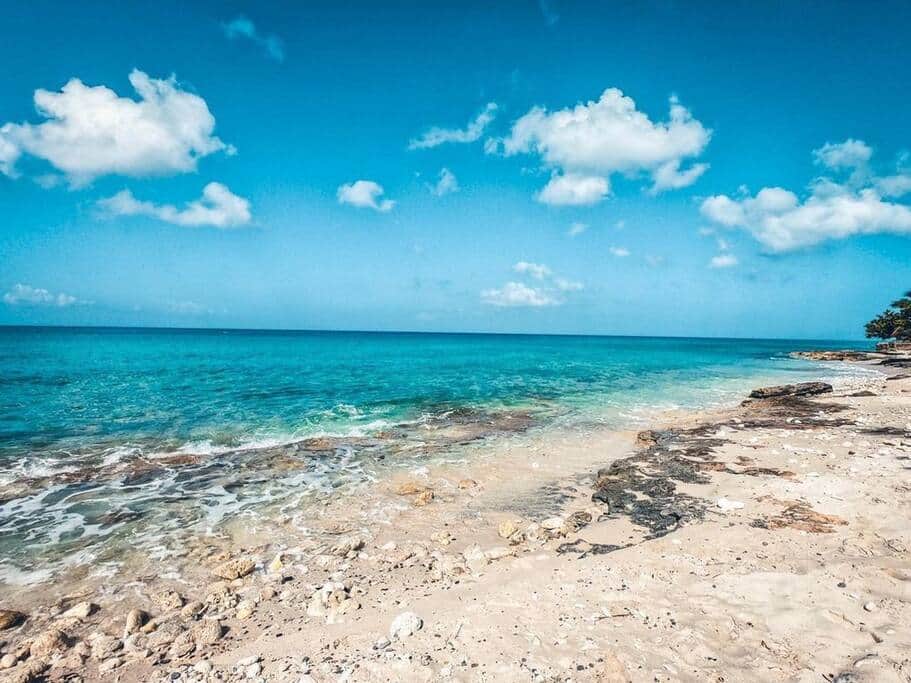 Crystal clear Caribbean sea, right outside the house, perfect for snorkeling and swimming 