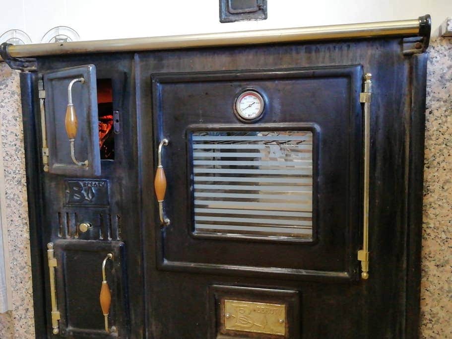 Original wood burning stove 
