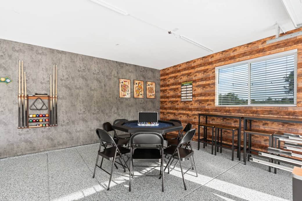 Enjoy a night of competition with family & friends as you gather around the poker table! Poker chips are provided. See who'll take home the jackpot! Enjoy a night of competition with family & friends as you gather around the poker table! Poker chips are provided. See who'll take home the jackpot!