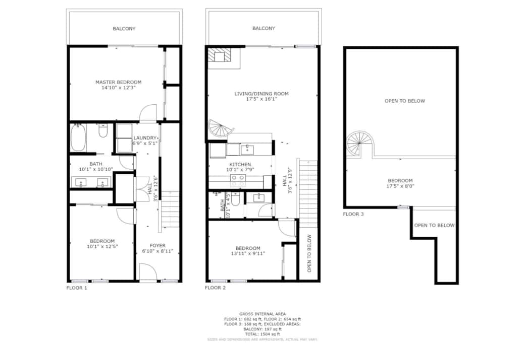 Floorplan of all 3 Floors