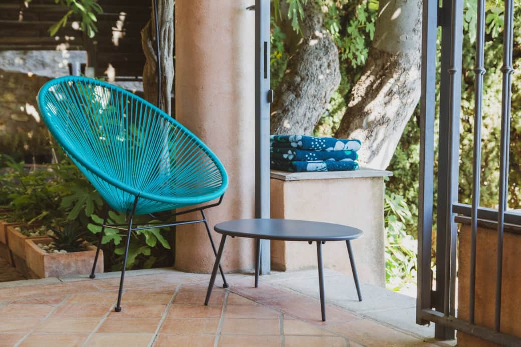 Pool area and garden | The pool is about 3 x 5 meters and is perfect for cooling off when it gets hot. Olive, fig and cypress trees provide just the perfect amount of shade throughout the day. 