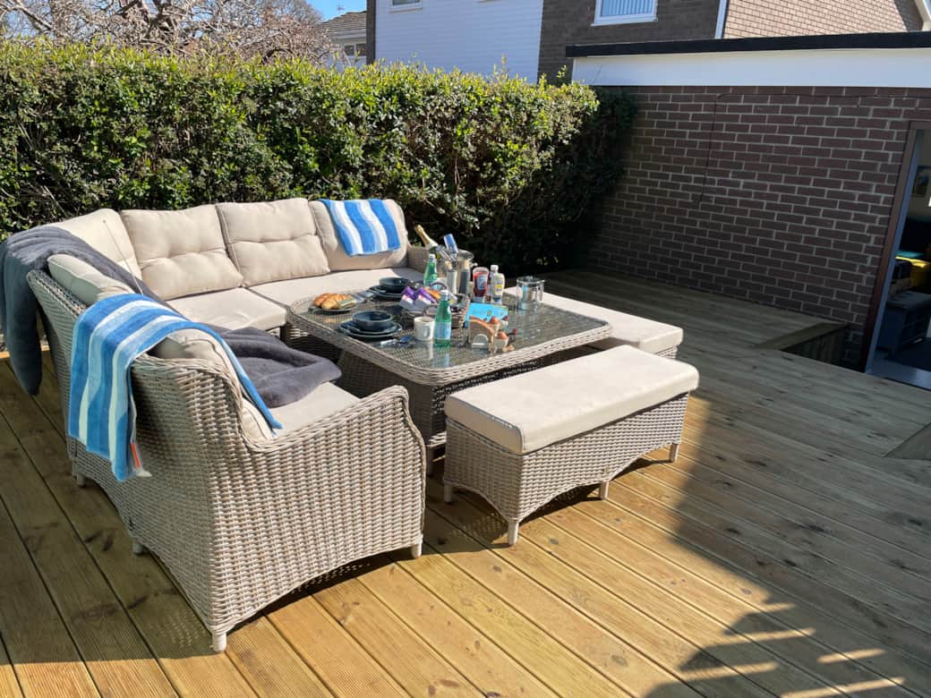 Private decked area