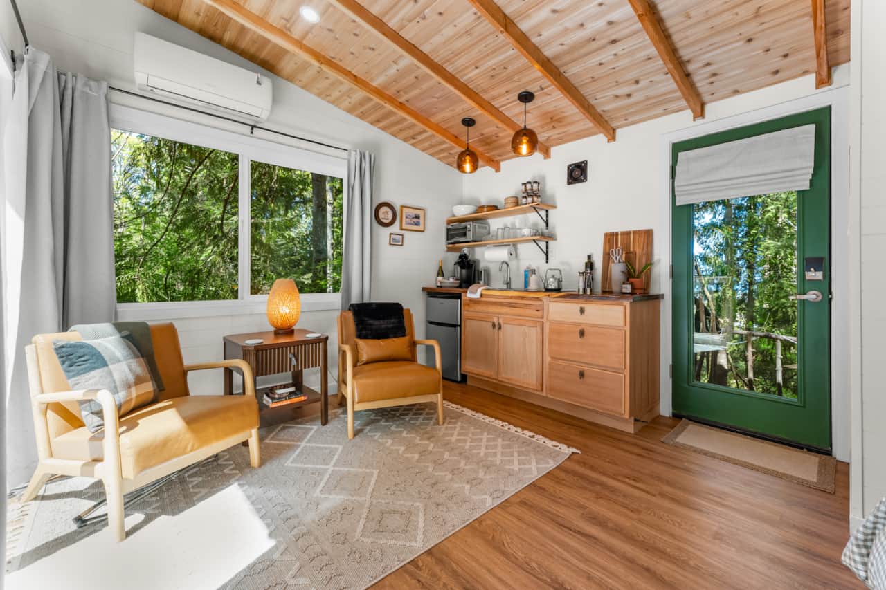 Open concept living space for relaxing
